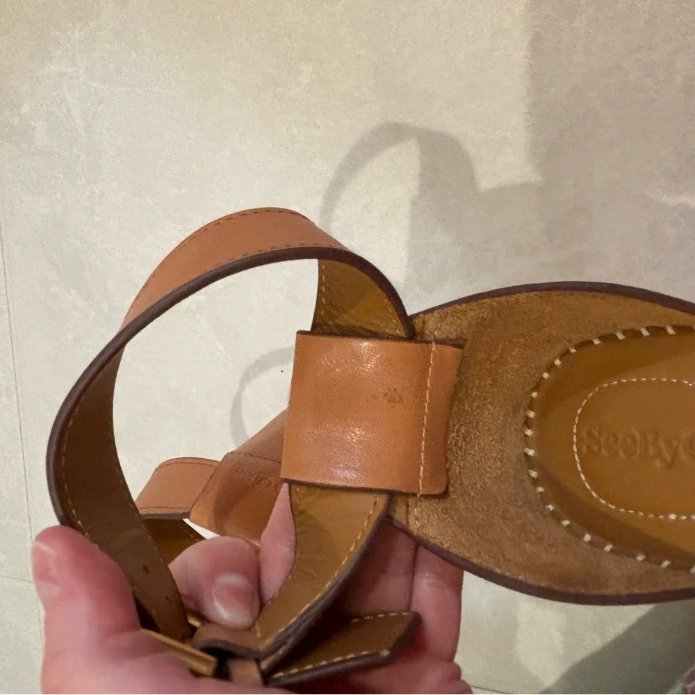 See By Chloe Beige Glyn Espadrilles Flats In Canvas and Leather Size 37